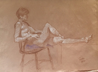 Pastel of "Jill" by Al Wheelden