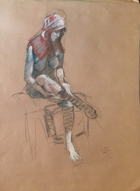 Pastel of "Pat" by Al Wheelden